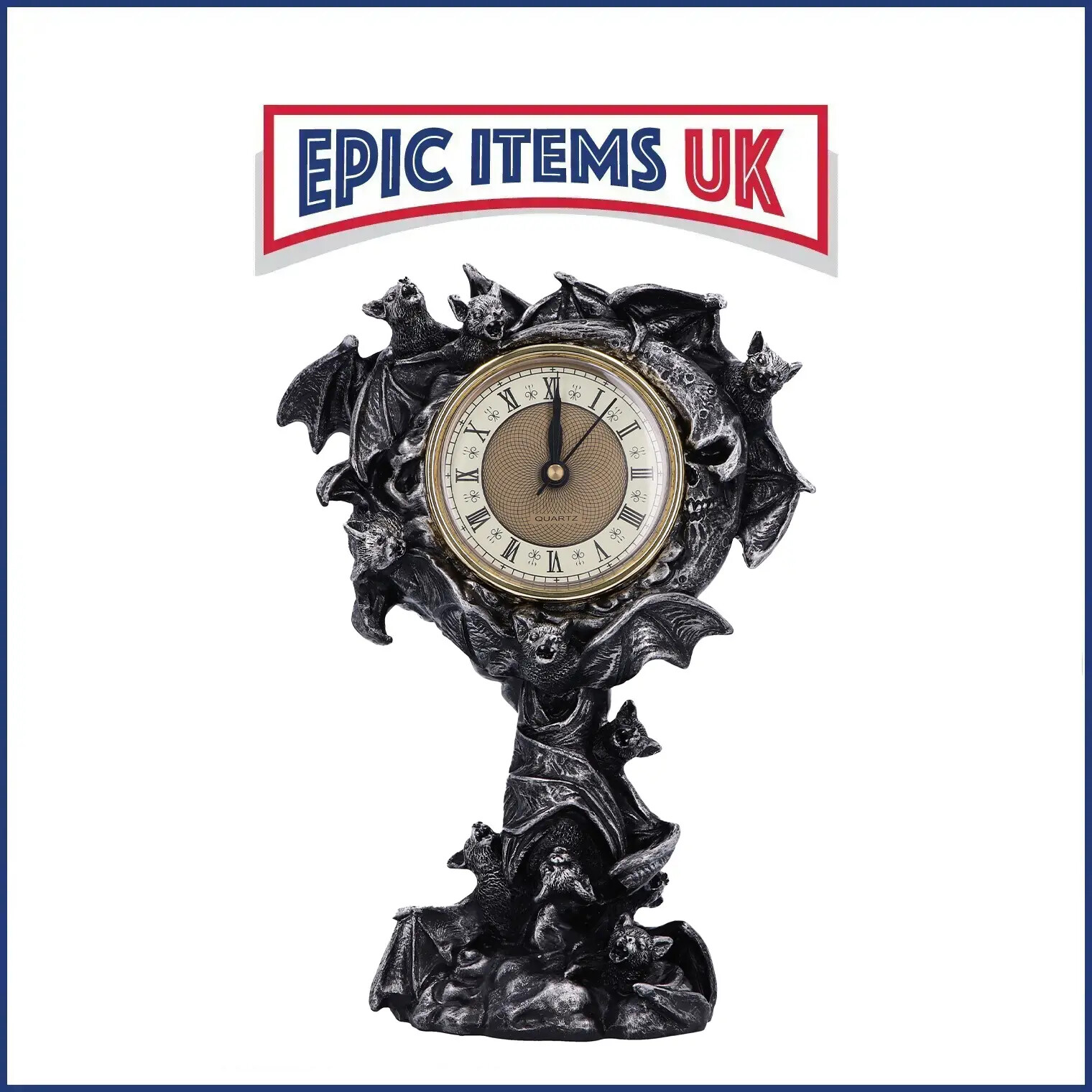 Nemesis Now Chiroptera Time Bat Clock 24cm - IN STOCK