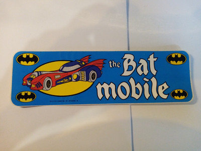 Batman  -schöner 80 er Jahre Aufkleber 23,5 x 7 cm --noch wie neu --top ##