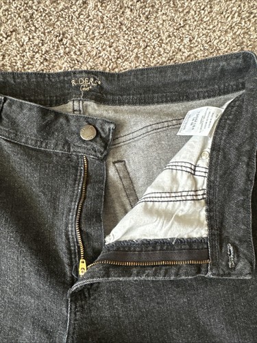 Riders By Lee Women Size 16 (Measure 33X30.5) Charcoal Straight Leg Denim Jeans - Picture 3 of 8