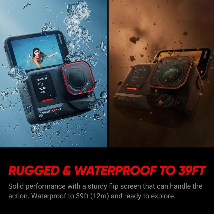Insta360 Ace Pro 2 WaterProof Action Camera, AI-Powered, 8K30 , 1/1.3" 50MP - Image 3 of 4