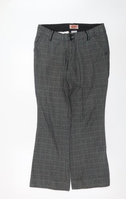 No Boundaries Mädchen grau karierte Chino Hose Größe 7 Baumwolle Freizeit