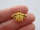 BULK 50 Bee charms bright gold plated tone A666 - SALE 50% OFF