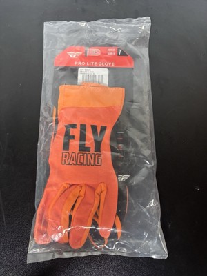 Fly Racing Pro Lite Mx Gloves Orange Size XS