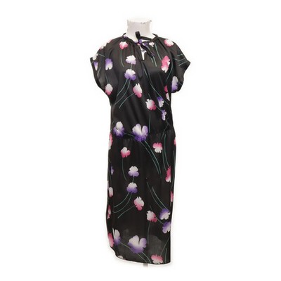 Kleid, Größe: M, Schwarz/Mehrfarbig, Polyester, Blumen, Damen #ggs