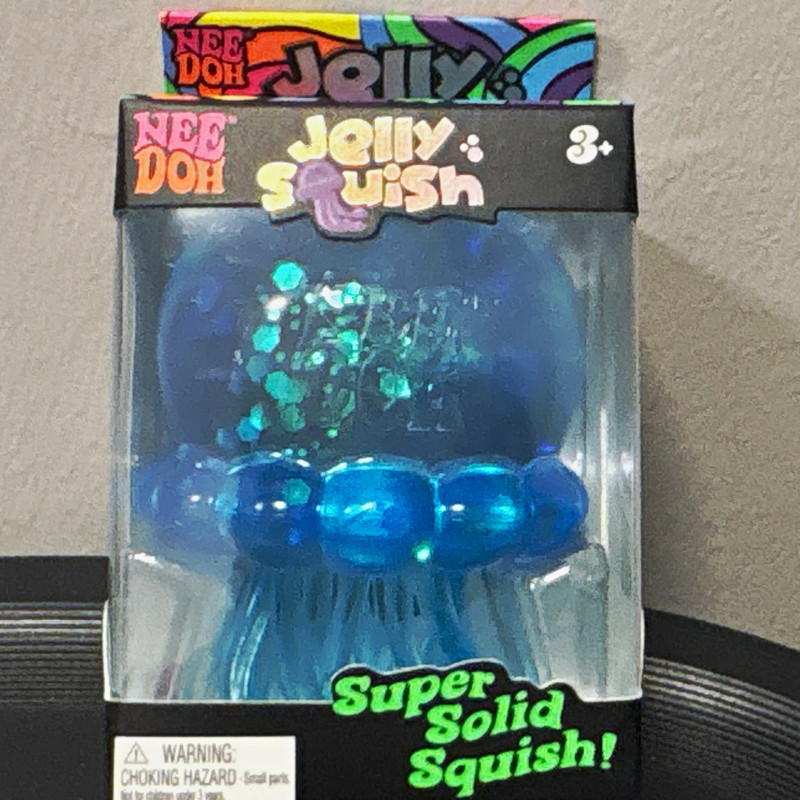 Nee Doh Jolly Squish Super Solid Tactile Squeeze Toy Blue Ages 3+