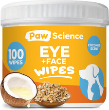 Dog Eye Wipes Tear Stain Remover Gentle Coconut Formula Cleaning Pet Care