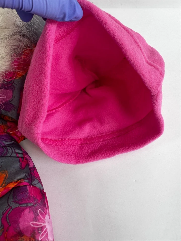 Chaqueta acolchada floral London Fog para niñas pequeñas talla 3T Foto 4 de 4