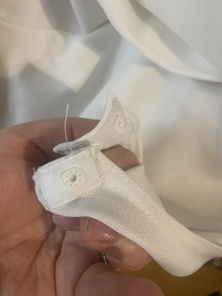 Body Boohoo para mujer talla 10 blanco envolvente de gasa manga dividida EE. UU. Foto 3 de 3