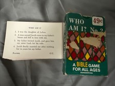 Vintage Zondervan Bible Card Game Who Am I No. 2 1965 A118