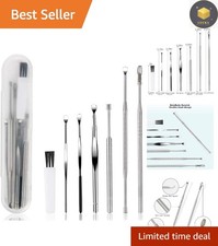Effective Ear Wax Removal Kit - 7 Stainless Steel Tools with Care Box