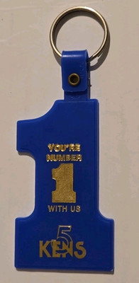Vintage Kens 5 Eyewitness News You're # 1 With Us Keychain San Antonio Texas