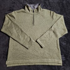 Green Wrangler Authentic 1/4 Zip Up Pullover Sweater Mens Size Large