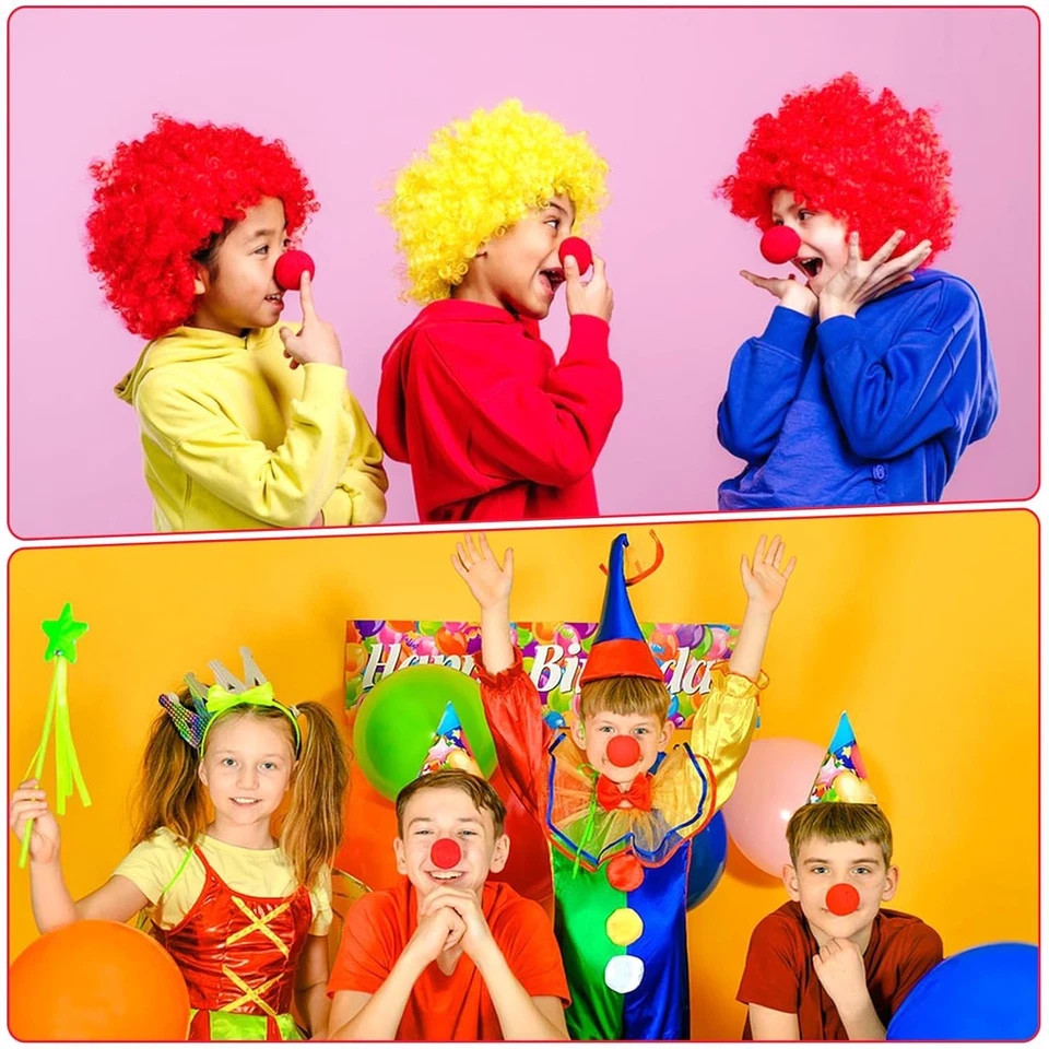 25 Pcs Red Clown Noses Cosplay Noses Foam Circus Noses for Halloween Christmas C