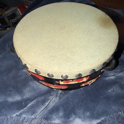 Vintage tambourine jingles Wood Unbranded (needs Some Repair)