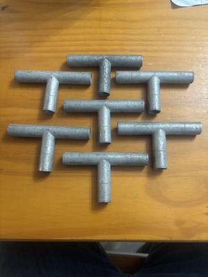 Lot of 7 Cable Sleeve Compression 3-Way Tees!! #1-4/0. Unused