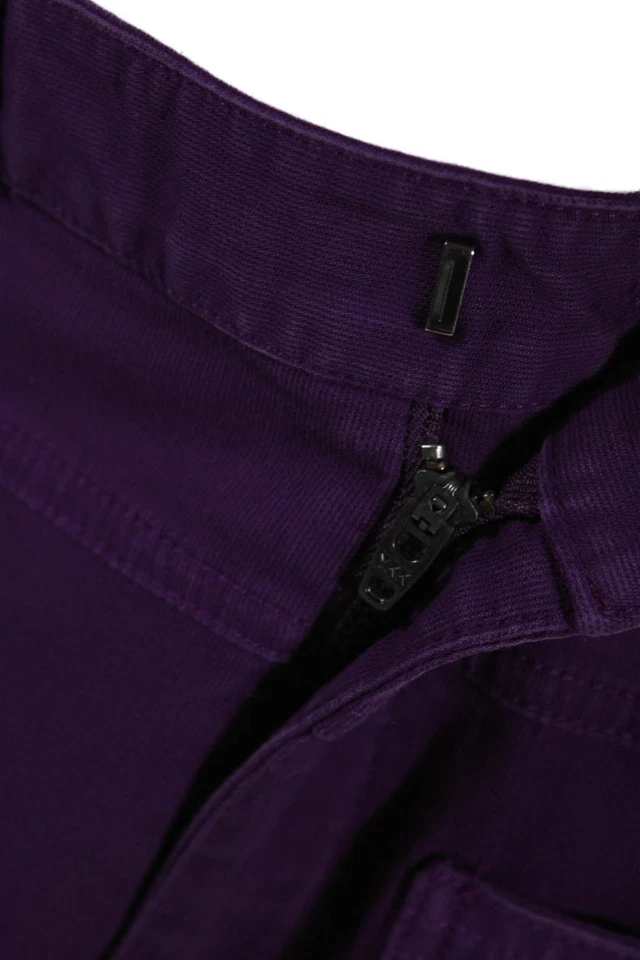 Pantalones de mezclilla Nanette Lepore para mujer tiro alto parche bolsillo corte bota púrpura talla 8 Foto 4 de 4