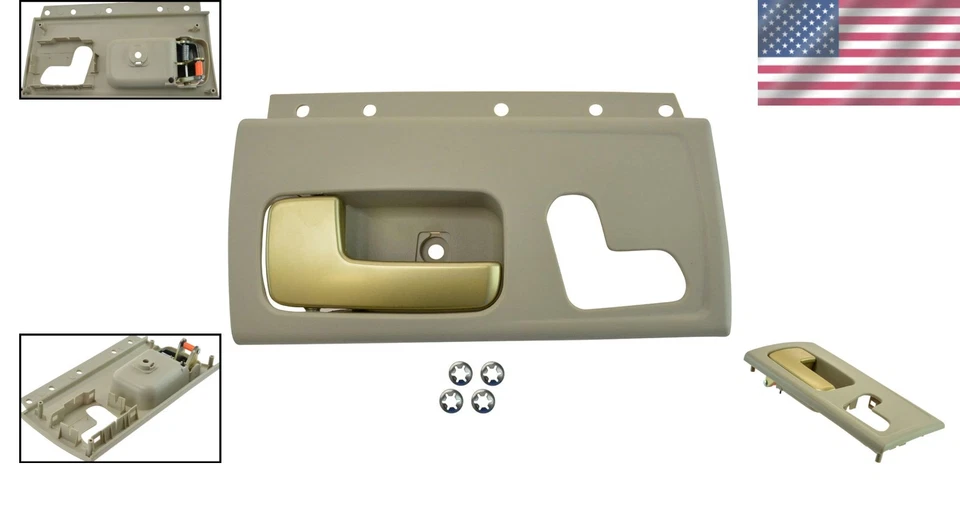 Durable Beige and Gold Interior Handle for 2003-2011 Lincoln Town Car Drivers - Imagem 2 de 4