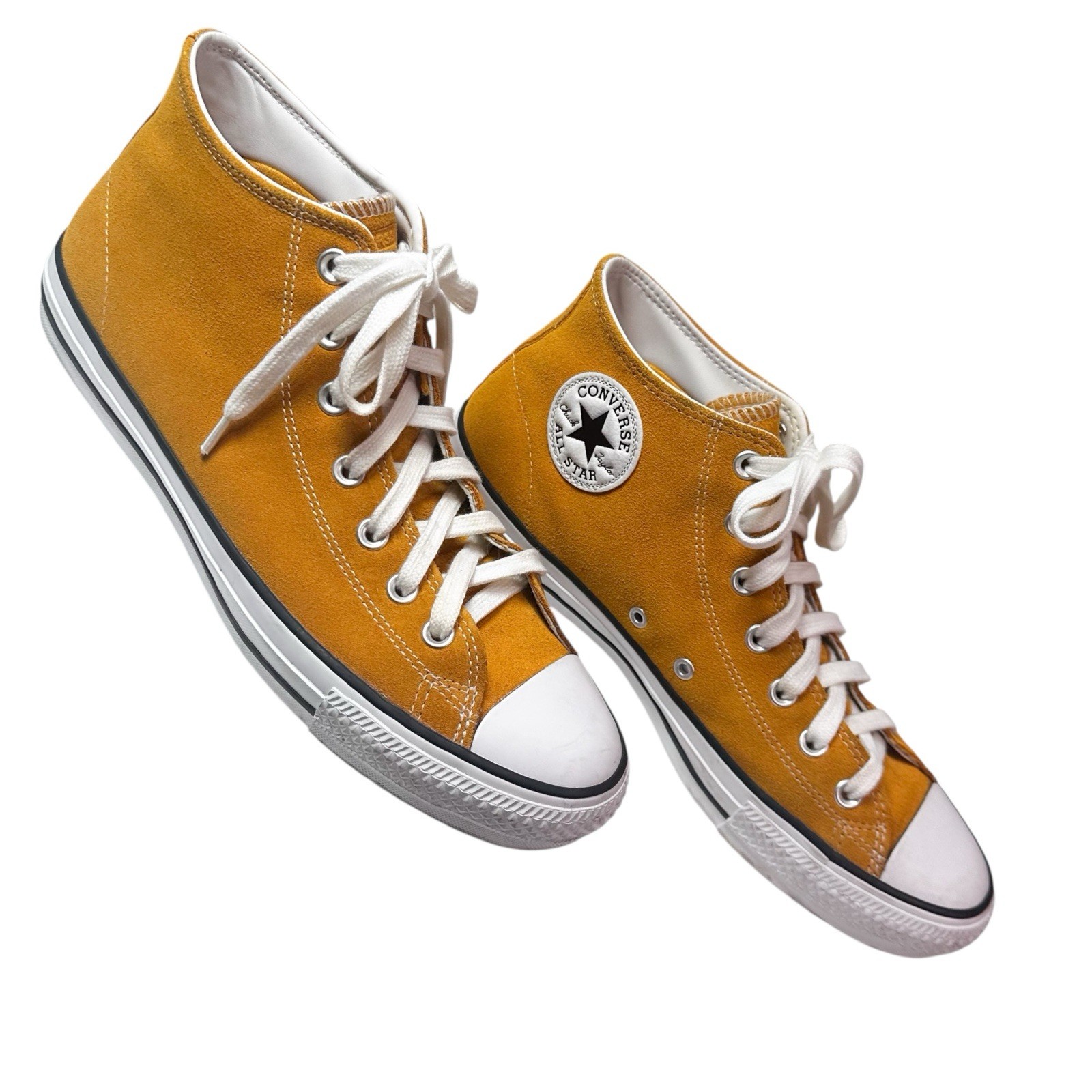 Carefully Chosen ❤️ mustard yellow Converse high tops Size W 11.5/M 9.5 thumbnail 9