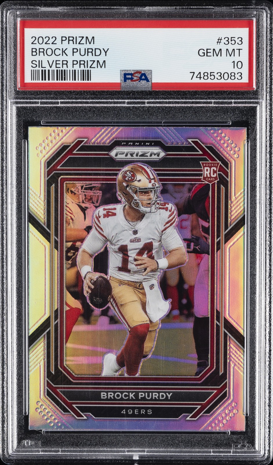 2022 PANINI PRIZM SILVER PRIZM #353 BROCK PURDY PSA 10