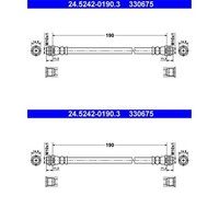 2X ATE BremsschlÄUche Hinten Passend FÜR Audi A2 Links+Rechts