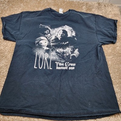 Lore Film Crew Season One Black T-Shirt Horror Scary XL Gildan Ultra Cotton