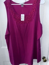 C J Banks Tank Top 3X Pink NWT Women’s Plus