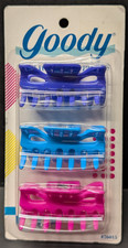 Vintage 1993 Goody Plastic Claw Clip Hair Holder Bright Colors 76015 3 Pk New
