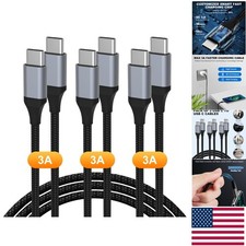 Fast Charging USB Type C Cable 60W, 3-Pack 3ft/6ft/6ft - High Speed  Durable