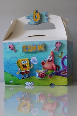 Personalisierte Sponge Bob Partybox 3D Partytasche Party Gastgeschenke 