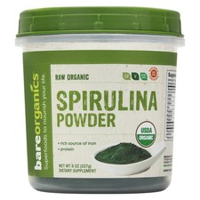 Poudre De Spiruline Bio 8 Oz Par Bare Organics