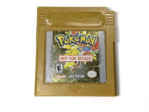 Pokemon Gold "Not For Resale" Game Boy Color authentic, new battery installed
