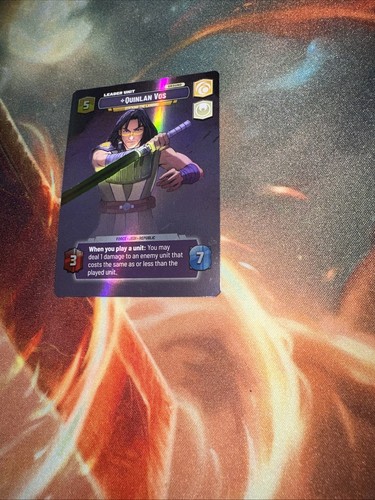 Star Wars Unlimited- Quinlan Vos, Sticking the Landing #275 Leader Showcase Foil - Picture 3 of 10