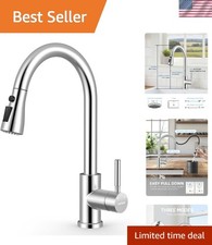 Versatile Polished Chrome Kitchen Faucet: 360 Swivel Leak-Proof Technology