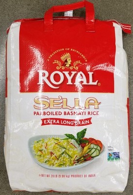20 Lbs ROYAL SELLA Parboiled NON-GMO Extra Long Grain EZ-Cook White Basmati Rice