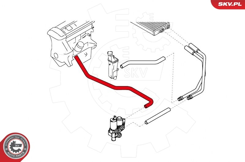 Fits SKV GERMANY 43SKV739 RADIATOR HOSE 43SKV739 / #1241 BMW 3 (E46), 642169026