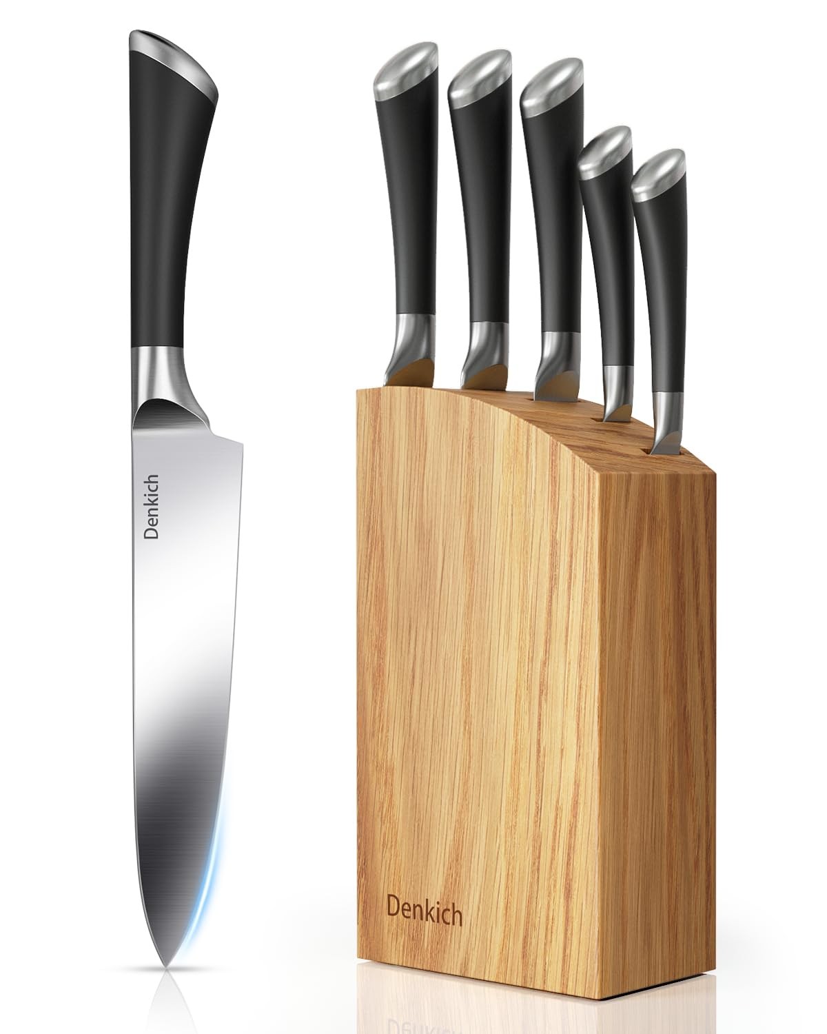 Couteau cuisine set 6 pièces anti-fatigue pour couper légumes et viandes facilement