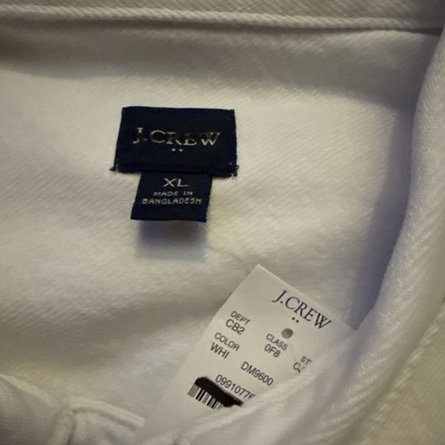 J. Crew NWT Relaxed classic denim jacket in white Women’s Size XL New - Picture 5 of 6