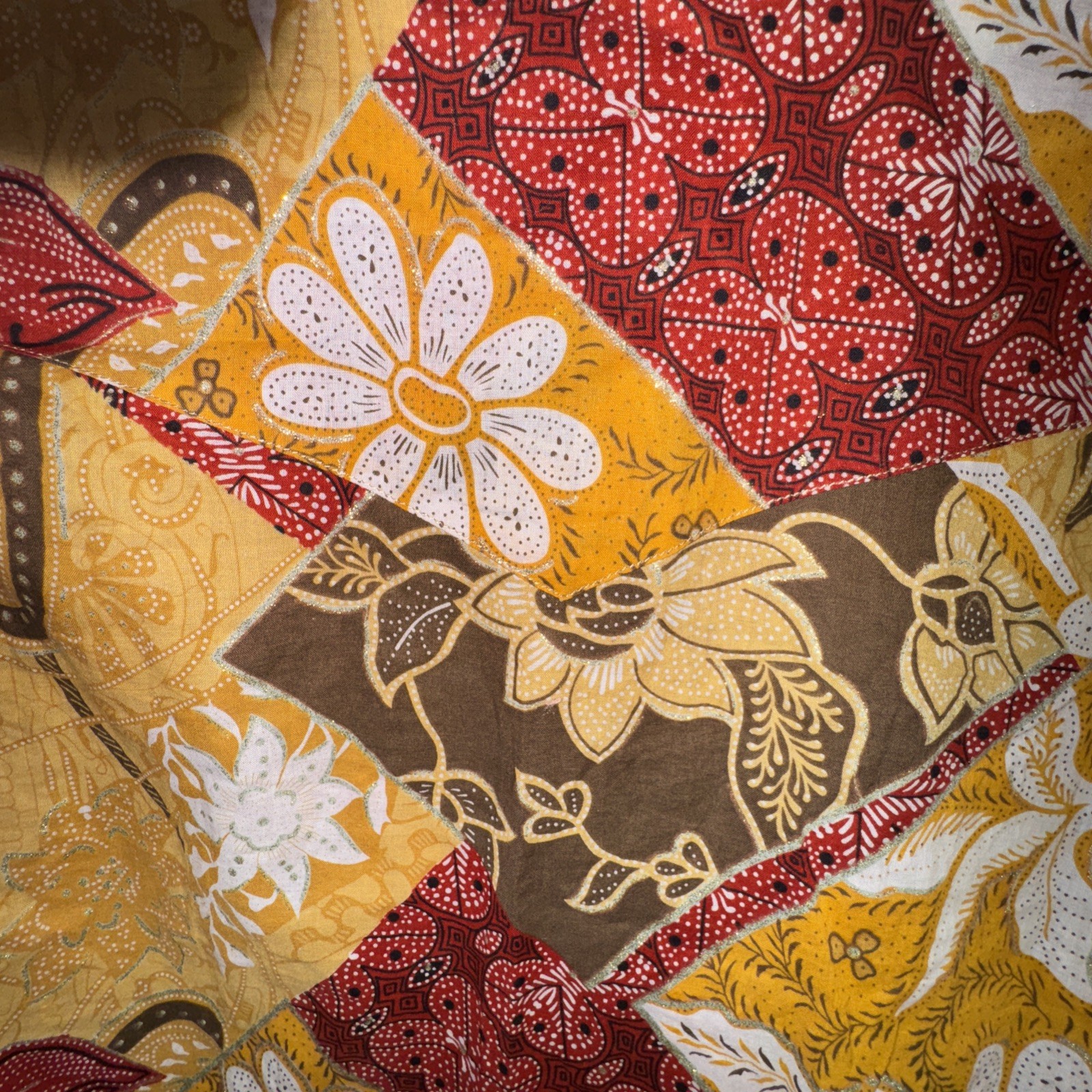 Roper Stunning Patchwork Gold Accent Button Up Sh… - image 5