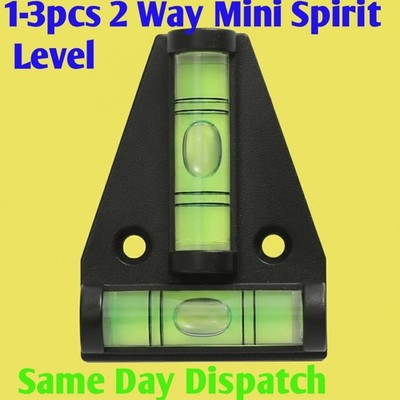 1-3 Stck. NEU kleiner Wohnwagen 2-Wege Mini schwarz Wasserwaage T Blase Nivellierwerkzeug UK