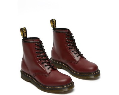 Dr. Martens 1460 Smooth Leather Boots Cherry Red Smooth - Men