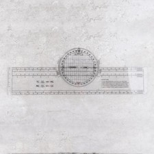 Règle de dessin professionnelle claire, rapporteur à 360 degrés, échelle de