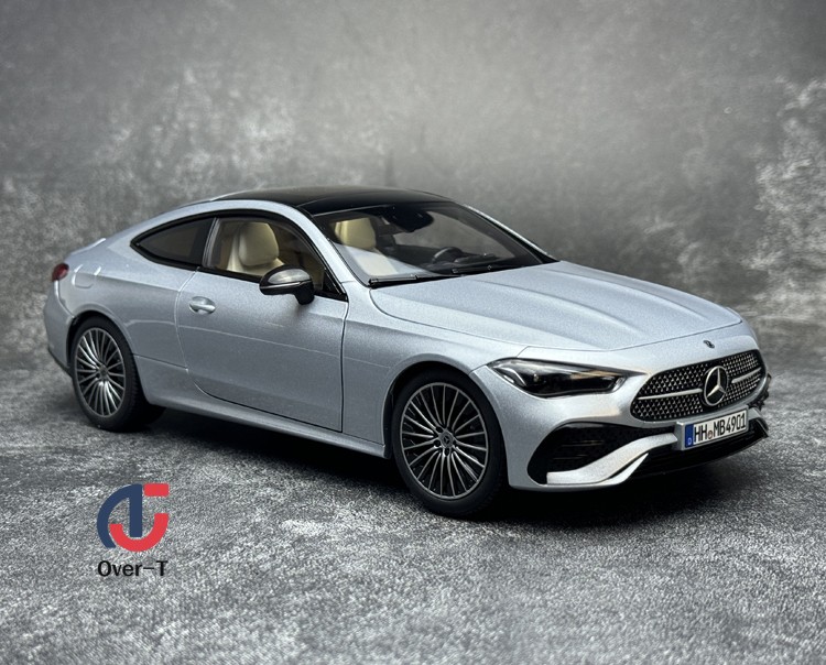 NOREV 1/18 Mercedes Benz CLE C-Class E-Class Silver Coupe Alloy