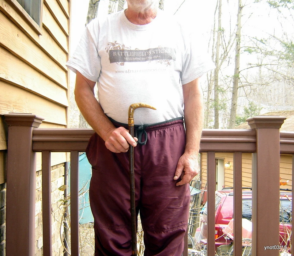 antique COCA-COLA collectors CANE/walking stick HORN handle silver, copper tip - Image 4 of 4