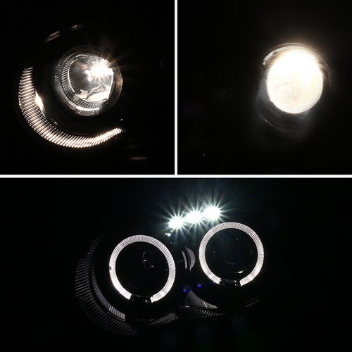 For 04-05 Subaru Impreza WRX STi Smoked Housing Halo LED DRL Projector Headlight - Picture 3 of 4