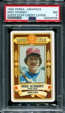 PSA 7 NM MINT 1982 PERMA-GRAPHICS MIKE SCHMIDT SUPER STAR CREDIT CARDS 9039 B160