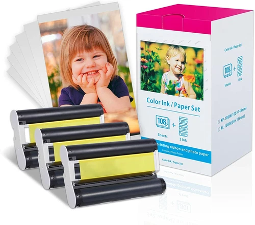 Canon KP-108IN Tinte und 108 Fotopapier für Selphy CP1500 CP1200 CP1300 CP730 - Bild 1 von 12
