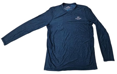 Realtree Aspect Angeln Backpaddle Shirt Herren blau wendbar UPF 30 Größe Medium - Bild 10 von 12