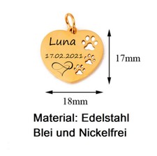 Personalisierte Tier Pfoten Kette Gravur Anhänger Name Haustier Hund Katze B2-3