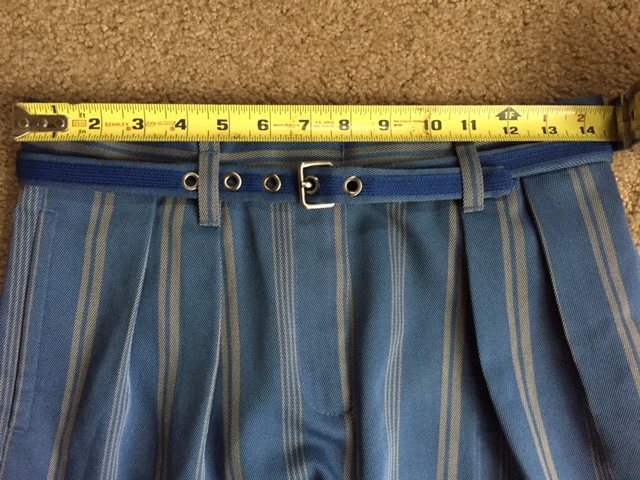 ⭕️ ¡OFERTA! Pantalones Cortos Marc By Marc Jacobs Mujer Rayas con Cinturón Talla 2 Nuevos $69 Foto 4 de 4