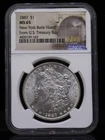 1887 Morgan Dollar New York Bank Hoard NGC MS65